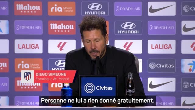 Atlético - Simeone sur Koke : 600 matches, c'est un chiffre extraordinaire