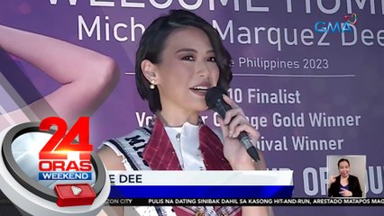 Miss Universe 2023 top 10 finalist Michelle Marquez Dee, mainit na sinalubong ng supporters sa pagbabalik-bansa | 24 Oras Weekend