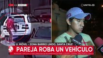 Una pareja pareja de delincuentes ingresa por el maletero y roban un vehículo