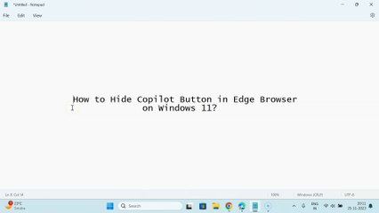 How to Hide Copilot Button in Edge Browser on Windows 11?
