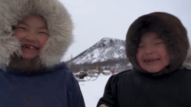 Primitive Life of Nomads of Arctic. Survival in Far North. Russia. Tundra Nenets - 73C