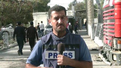 وصول 4 شاحنات مساعدات طبية تابعة لمنظمتي الصحة العالمية واليونسيف إلى المستشفى المعمداني في غزة