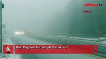 Son dakika... Bolu Dağı'nda kar ve tipi etkili oluyor!