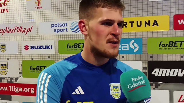 Karol Czubak (Arka Gdynia) i Dominik Piła (Lechia Gdańsk) po derbach Trójmiasta