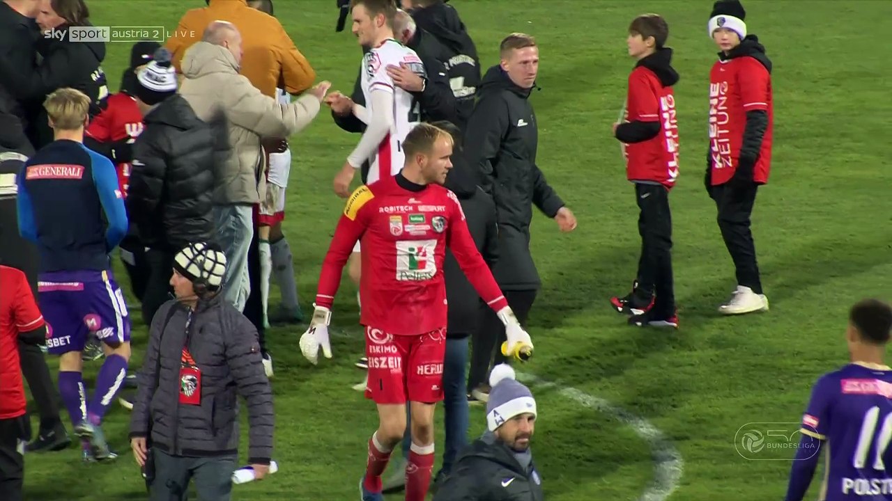 Impressionen nach Abpfiff der Wolfsberg-Partie, 26.11.2023.