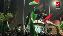 Palestinos celebran llegada de prisioneros liberados por Israel