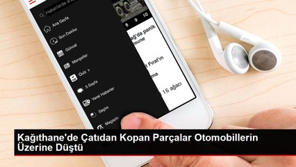 Kağıthane'de Çatıdan Kopan Parçalar Otomobillerin Üzerine Düştü