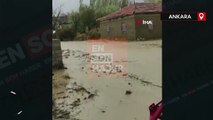 Şereflikoçhisar’da yağışın ardından mahalleyi su bastı