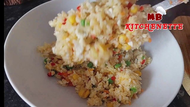 Fried rice with eggs, fried eggs or fried rice first!! Better than take out!!