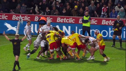 TOP 14 - Essai de Nema ROELOFSE (USAP) - Union Bordeaux Bègles - USA Perpignan