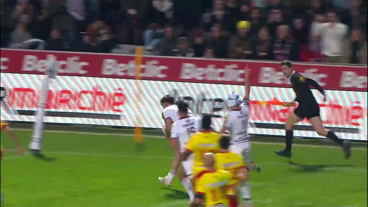 TOP 14 - Essai de Damian PENAUD 3 (UBB) - Union...