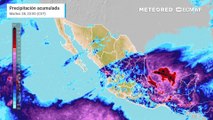 Lluvias aumentando en territorio mexicano