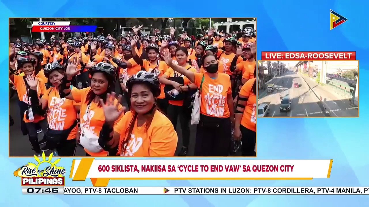 GOVERNMENT AT WORK: 600 cyclists, nakiisa sa ‘Cycle to End VAW’ sa QC