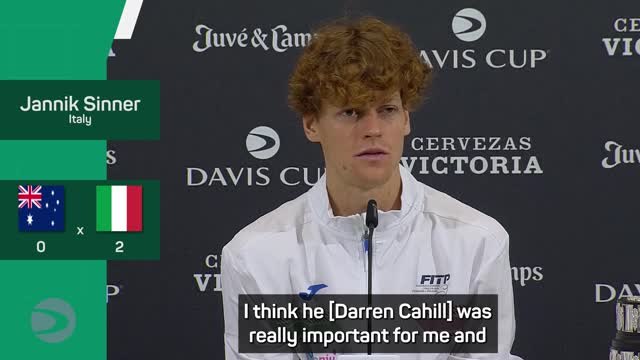 Jannik Sinner praises Aussie coach Darren Cahill after Italy's Davis Cup win