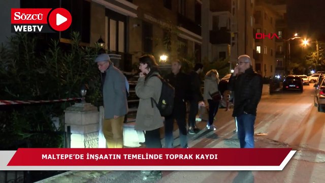 Malltepe'de inşaatın temelinde toprak kaydı, yanındaki 5 katlı bina boşlatıldı