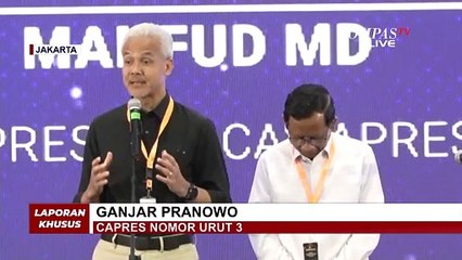 Rakornas Bawaslu, Ganjar-Mahfud Sampaikan Komitmennya di Pemilu 2024