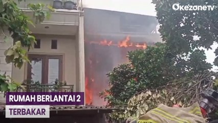 Rumah Berlantai 2 di Kalideres, Jakarta Barat Terbakar