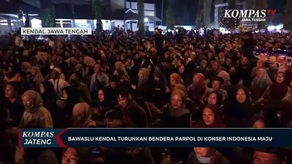Bawaslu Kendal Turunkan Bendera Parpol di Konser Indonesia Maju