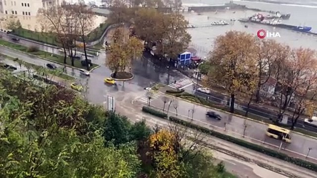 Zonguldak güne kar yağışı ile uyandı