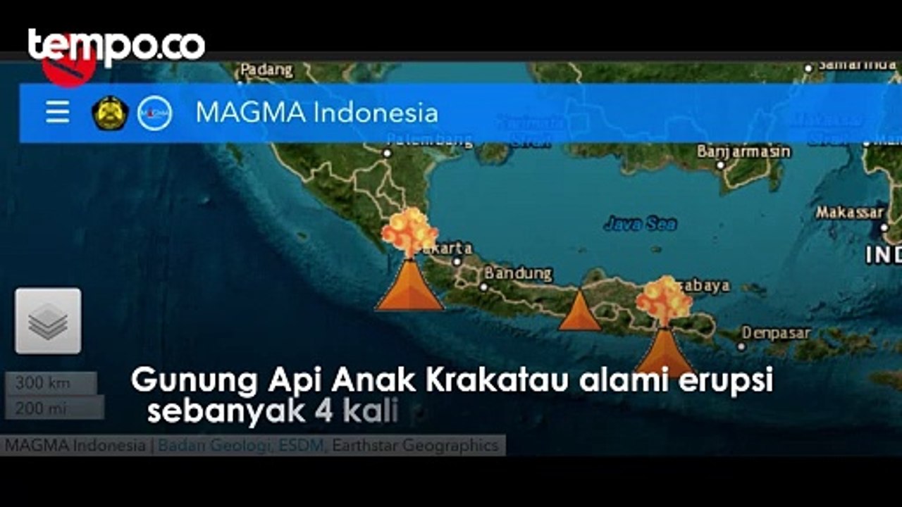 Sehari Meletus Emoat Kali, Warga Diminta Jauhi Gunung Anak Krakatau