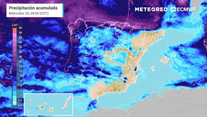 Mapas previstos de precipitación