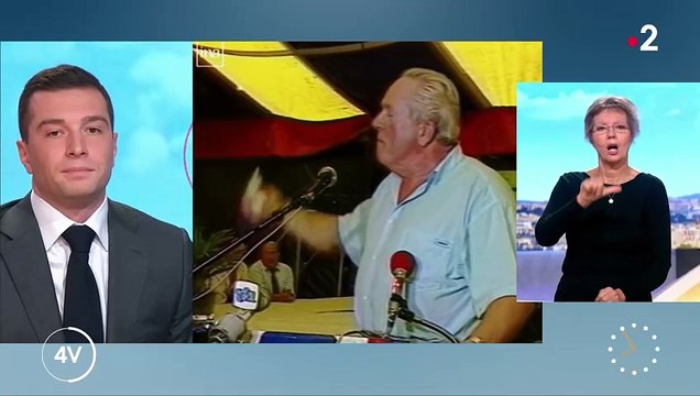 Thomas Sotto recadré par son invité, Jordan Bardella, dans Télématin sur France 2