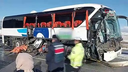 Sivas’ta otobüs kazası: 1 ölü 2 yaralı