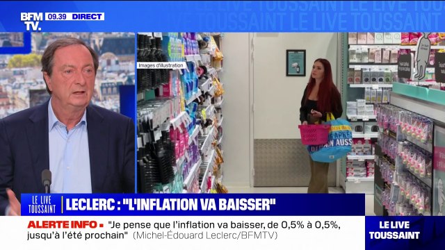 Produits alimentaires: Noël ne sera pas moins cher qu'avant [...] mais Noël sera moins cher que l'année dernière affirme Michel-Édouard Leclerc