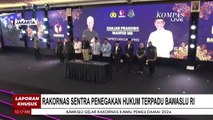 Momen 3 Pasangan Capres dan Cawapres Tandatangani Deklarasi Kampanye Damai di Rakornas Gakkumdu