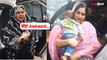 Dipika Kakar spotted with son and sister-in-law Saba Ibrahim on the sets of Jhalak Dikhhla Jaa 11
