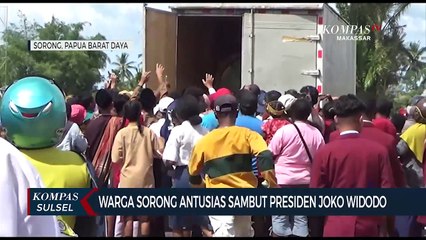 Warga Sorong Antusias Sambut Presiden Joko Widodo