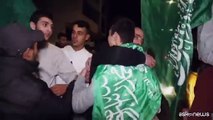 I prigionieri palestinesi rilasciati accolti in Cisgiordania