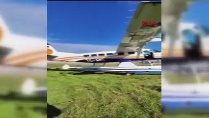Atatürk Havalimanı’nda pistten çıkan özel uçak toprak alana saplandı