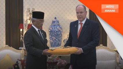 Putera Monaco diberi sambutan negara