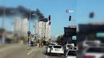Adana'da lüks bir apartmanda çıkan yangın paniğe neden oldu
