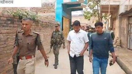लखीसराय :गोलीकांड मामले में पुलिस ने नगर परिषद अध्यक्ष के घर किया छापेमारी