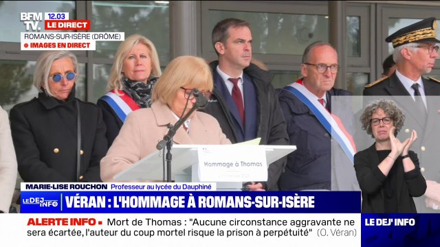 Ceux, qui ont eu la chance de le côtoyer, ont croisé un ange : l'émotion d'une professeure lors de l'hommage rendu à Thomas dans son lycée à Romans-sur-Isère