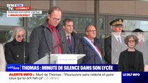 Une minute de silence puis d'applaudissement observées à la mémoire de Thomas dans son lycée