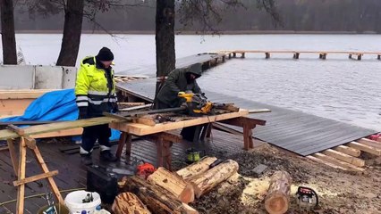 Pomosty nad jeziorem Zaleskim rosną z dnia na dzień. A to dopiero początek