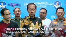 Ganjar Sebut Jokowi Belum Izinkan Mahfud MD Cuti Kampanye di Hari Pertama