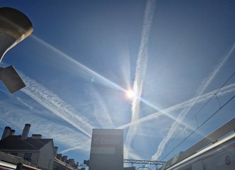 "Chemtrails" masivos en El Escorial