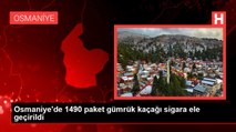 Osmaniye'de 1490 paket gümrük kaçağı sigara ele geçirildi