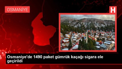Osmaniye'de 1490 paket gümrük kaçağı sigara ele geçirildi