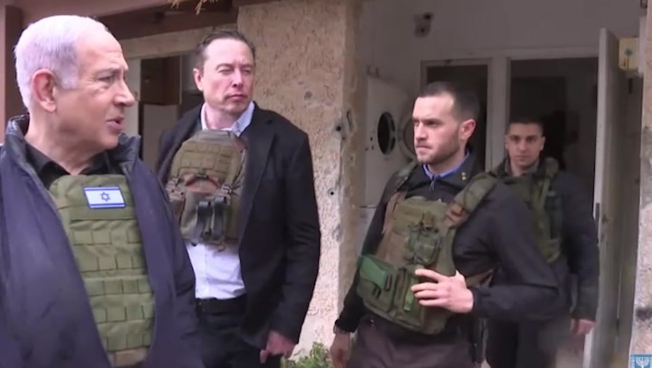 Elon Musk meets Netanyahu for tour of Israeli kibbutz devastated on October 7