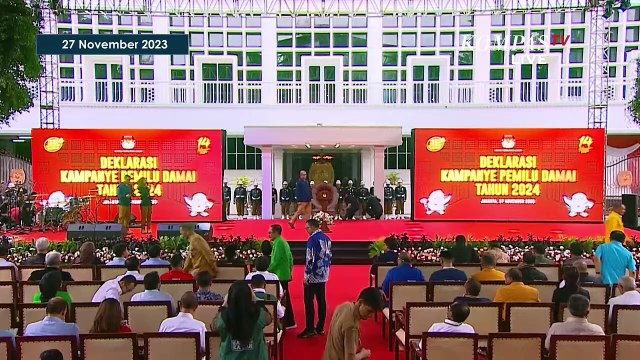 [FULL] Sambutan Ketua KPU Usai Deklarasi Damai Pemilu Dihadiri Capres-Cawapres dan Parpol