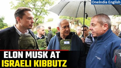 Download Video: Amid the Israel-Hamas conflict, Elon Musk tours ruins of Israeli Kibbutz with Netanyahu| Oneindia