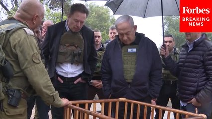Elon Musk Visits Kibbutz Attacked By Hamas Alongside Israel's PM Benjamin Netanyahu