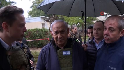 Elon Musk, Netanyahu ile Kfar Aza beldesini gezdi