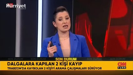 Trabzon'da dalgalara kapılan 2 kişi kayboldu