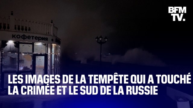 Les images de la tempête qui a touché la Crimée et le Sud de la Russie